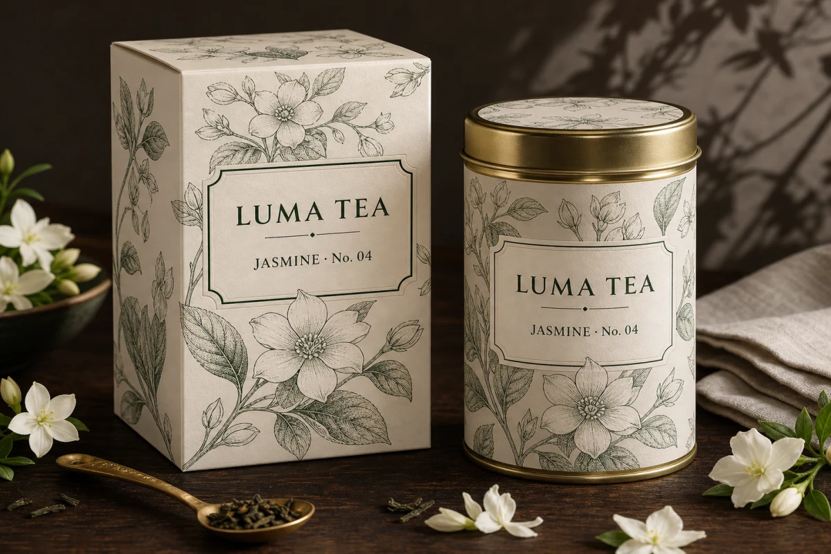 Botanical tea packaging
